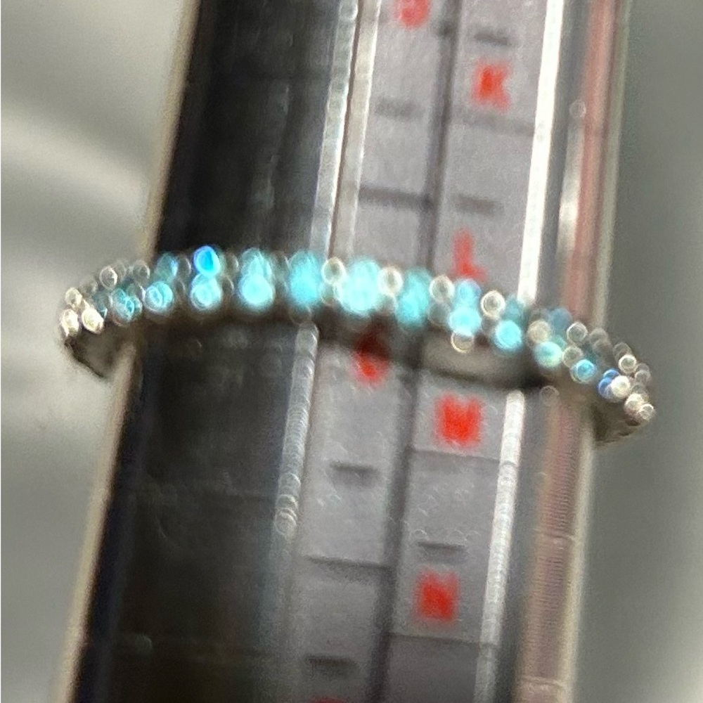 Elegant Sterling Silver Eternity Caribbean Blue Rings